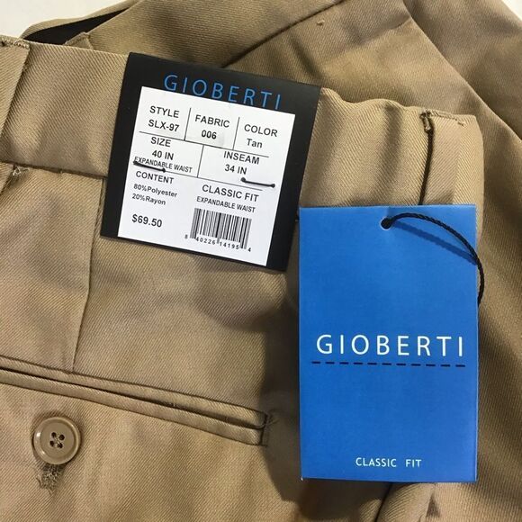 New Gioberti Hidden Expandable Waist Dress Pants - Picture 3 of 8